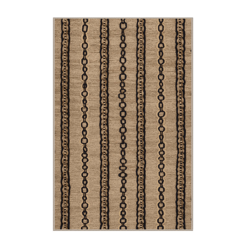 Tapis nautique à motif de chaînes lavables, Rectangulaire 3 pi x 5 pi