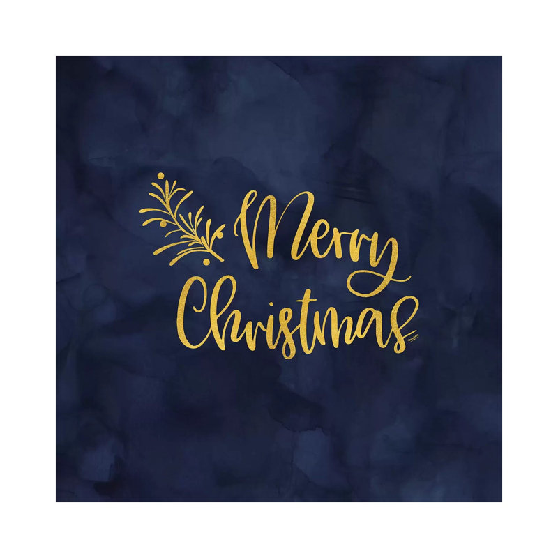 All that Glitters for Christmas IV-Merry Christmas 1 Piece Wrapped Canvas Wall Art, 45.72 cm H x 45.72 cm W x 1.91 cm D