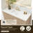 Lala 60" Single Bathroom Vanity with Grain White Engineered Stone Countertop without Mirror-1854023470