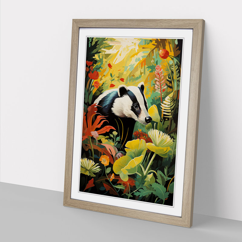 Single Picture Frame Print on Wood, 46cm H x 34cm W, Oak Framed