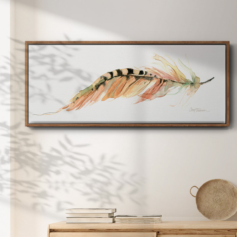 Tail Feather IV - toile encadrée, H 12 po x l 30 po