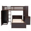 Lit mezzanine avec lit autonome, tablettes, bureau et garde-robe-180582940-180582941