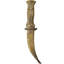 Early 20Th Century Handmade Babylonian-Patterned Brass Dagger