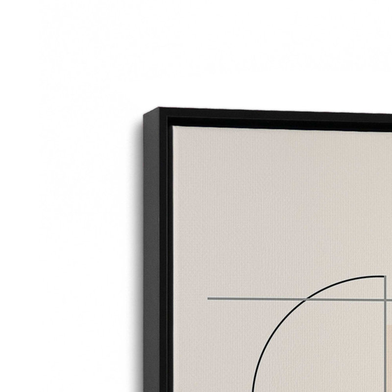 Impression sur toile Bauhaus Spring Colors dans un cadre, H 18,75 po x l 12,75 po, Noir satiné