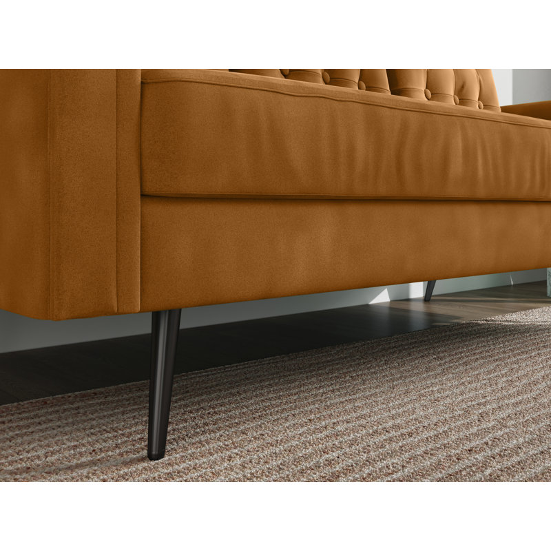 Canapé rembourré 74 po, Gingembre 100% polyester