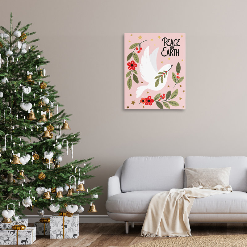 Art mural sur toile Peace on Earth Dove, design par Jo Taylor, H 40 po x l 30 po