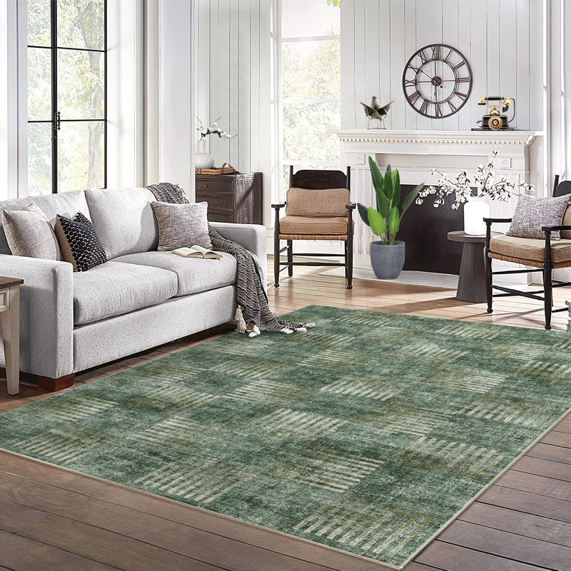 Edgardo Modern Machine Washable Rug for Living Room Bedroom Non-Slip Area Rugs Foldable Rugs for Playroom Office Kitchen Dinning Room Entryway