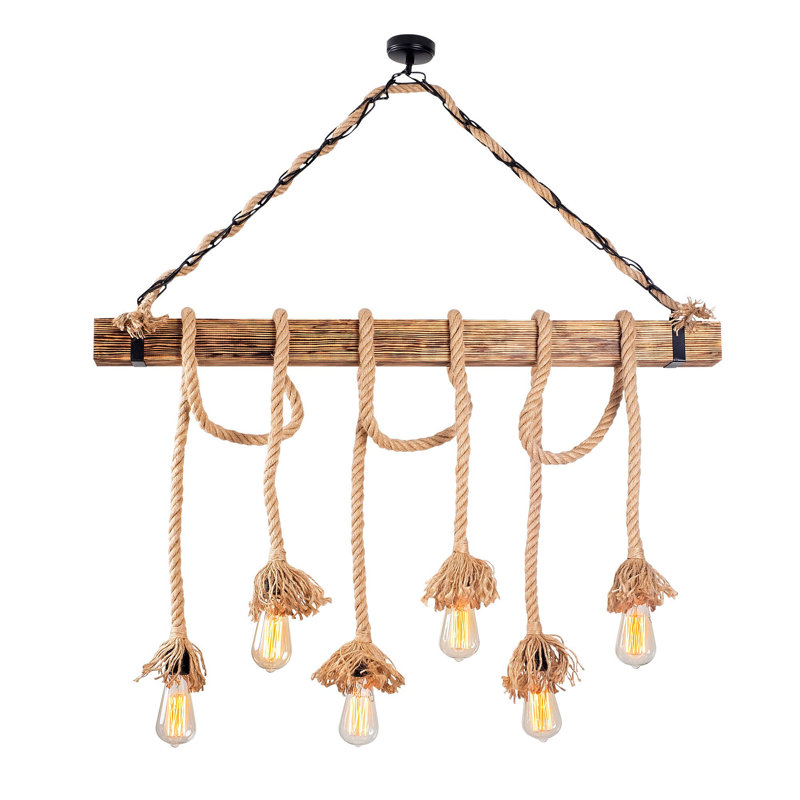 Kaylee 6 - Light Natural Unique/Statement Pendant