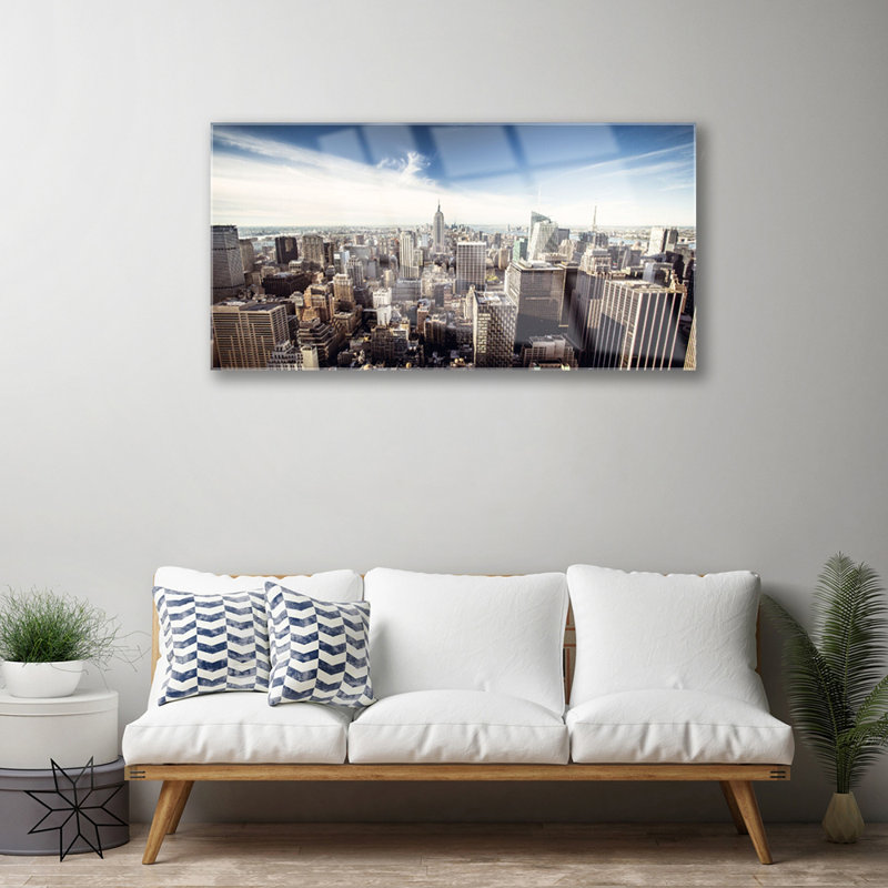 Houses City - Unframed Photograph on Glass