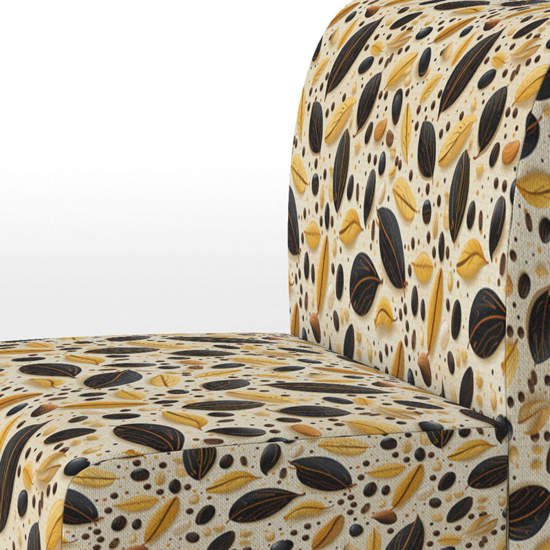 Fauteuil de chambre de style botanique et crème Coffree II
