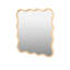 Décoration murale moderne en bois massif avec miroir carré ondulé 36 po x 36 po