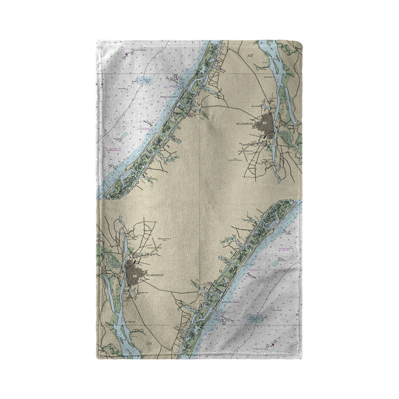 Serviette de cuisine à placage nautique wilmington wrightsville beach