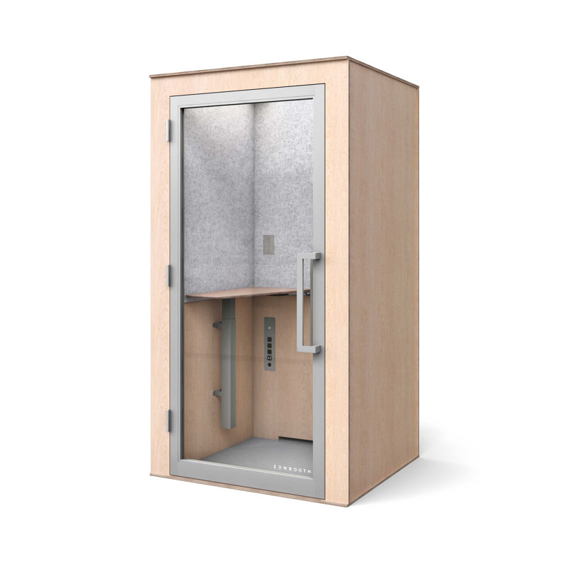 Zenbooth Solo with Stationary Desk, Maple, Yes