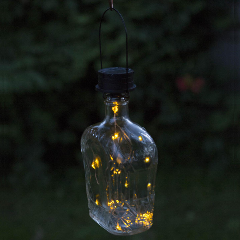 14'' Solar Powered Integrated LED Jar Lantern