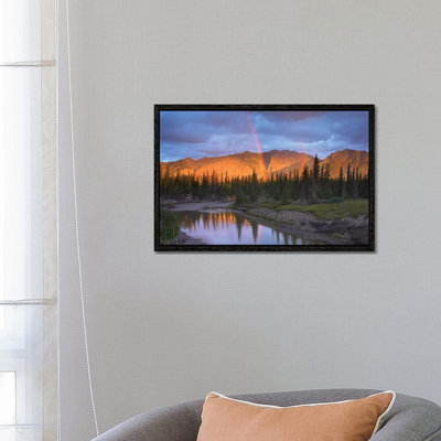 Rainbow Over Fairholme Range And Exshaw Creek, Alberta, Canada by Tim Fitzharris - Gallery-Wrapped Canvas Giclée on Canvas