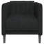  Canapé-fauteuil noir 100% polyester, contreplaqué, bois massif simple-2083355988