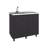 Napoles Utility Sink Complete With Faucet, Freestanding Base With Legs And Deep Stainless Steel Basin, Modern Multi-Purpose Sink For Kitchen, Laundry Or Utility Room, Black + Dark Walnut-125252090
