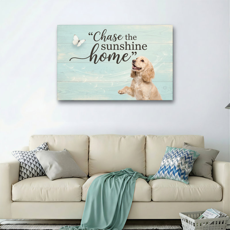 Ensemble de 1 toile murale Chase Sunshine, 18"H x 24"W, Wrapped Canvas