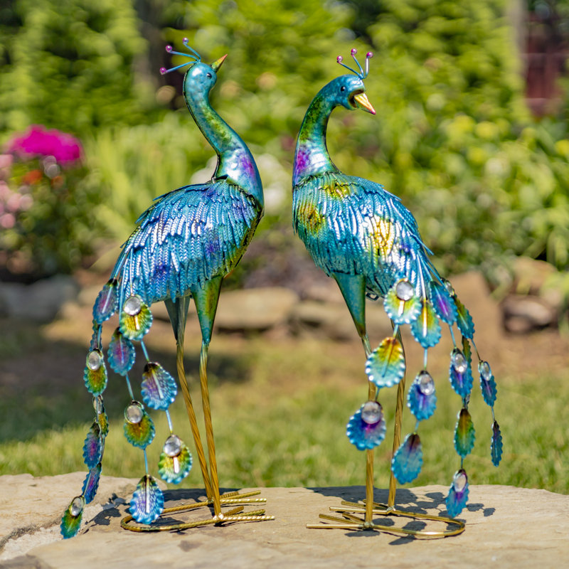 Ensemble de statue 2 pièces peacocks Wheaton