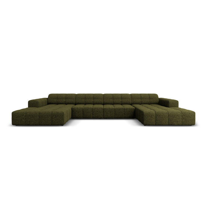 Chicago 6 Seater Corner Sofa, Green