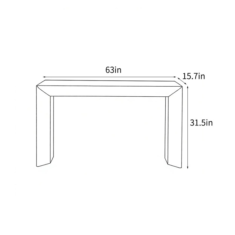 Console Wabi-sabi, 31.5" H x 63" W x 15.7" D