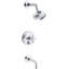Purist Rite-Temp Pressure-Balancing Bath and Shower Faucet with Cross Handle