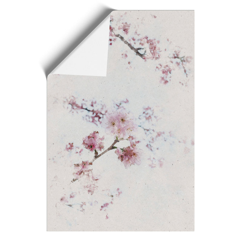 Eye Of The Cherry Blossom Tree Watercolour - No Frame Print, 84cm H x 59cm W x 0.1cm D