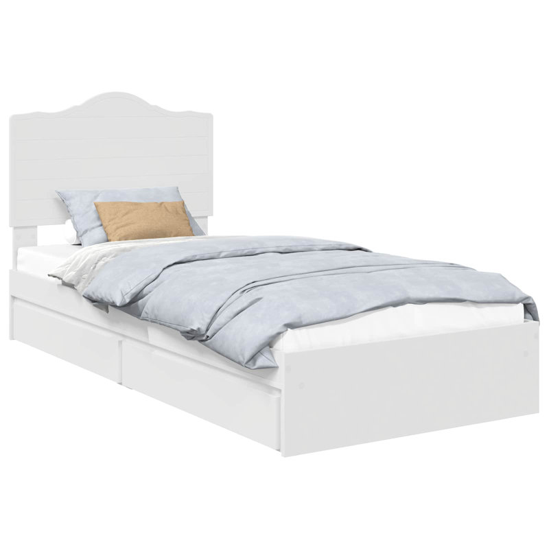 Bed, White, European Single (90 x 200 cm)