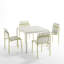Chaises à blocs de couleur 4 pièces Modern Modern Striped