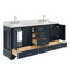 Meuble-lavabo double avec plateau Abshire 73-93359383