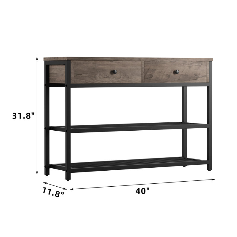 Learline 40'' Console Table, Gray