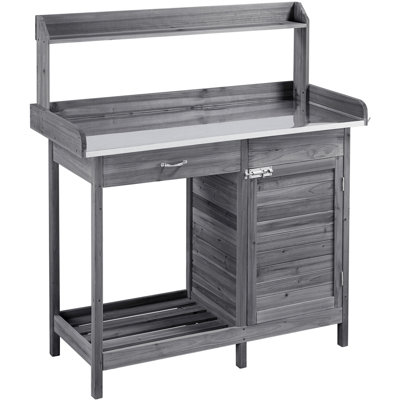 Table de travail en métal pour l'extérieur