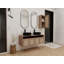 Meuble-lavabo mural 48 po avec vasques et armoire d'appoint Junalu
