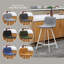 Tabouret de bar 41 po en cuir avec pieds en acier inoxydable-1556953356