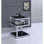 Table de bout carrée en verre avec rangement Miraloma-33420004-120705416