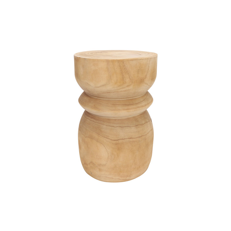 Bikkel Solid Wood Accent Stool, Natural