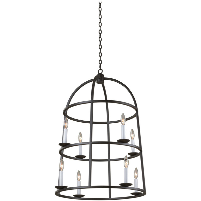 Wickenburg 12 LT Black Iron Chandelier Kalco