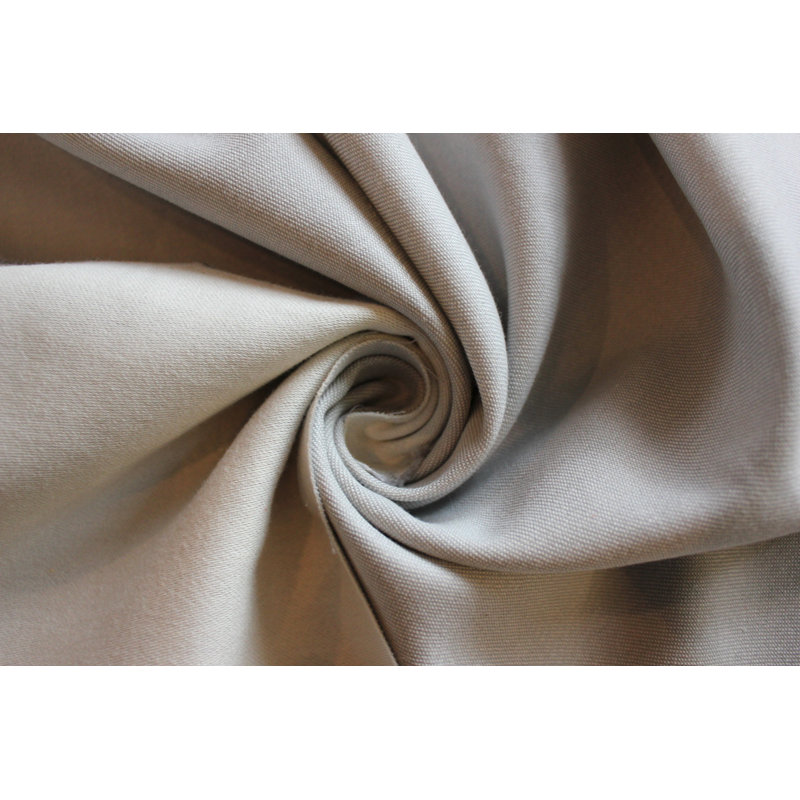 Uni Collection Light 100% Cotton Opaque Pinch Pleat Single Curtain Panel, 142cm wide x 295cm high, Light grey