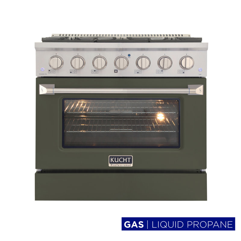 36" 5.2 Cu. Ft. Freestanding Gas, Liquid Propane, Olive Green