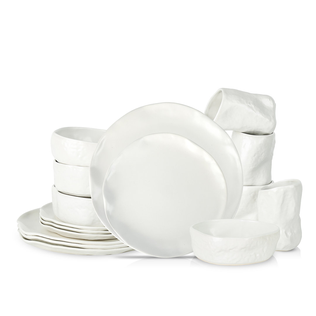 Atik 16 Piece Stoneware Dinnerware Set - Service for 4 (Set of 4) Stone By Mercer Project 