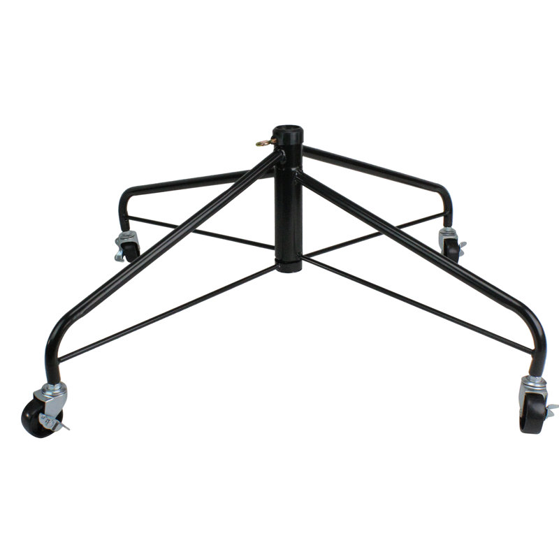 Support pour arbre de Noël roulant pour arbres artificiels, Noir, H 12 po x l 32 po x P 32 po