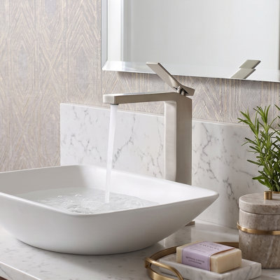 11.7" Height Modern Single Handle Single Hole Vessel Sink Bathroom Faucet