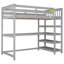 Lit mezzanine simple avec tablettes de rangement et bureau sous le lit, gris (VIEUX SKU: SM000245AAE-1)-336205144-336205151