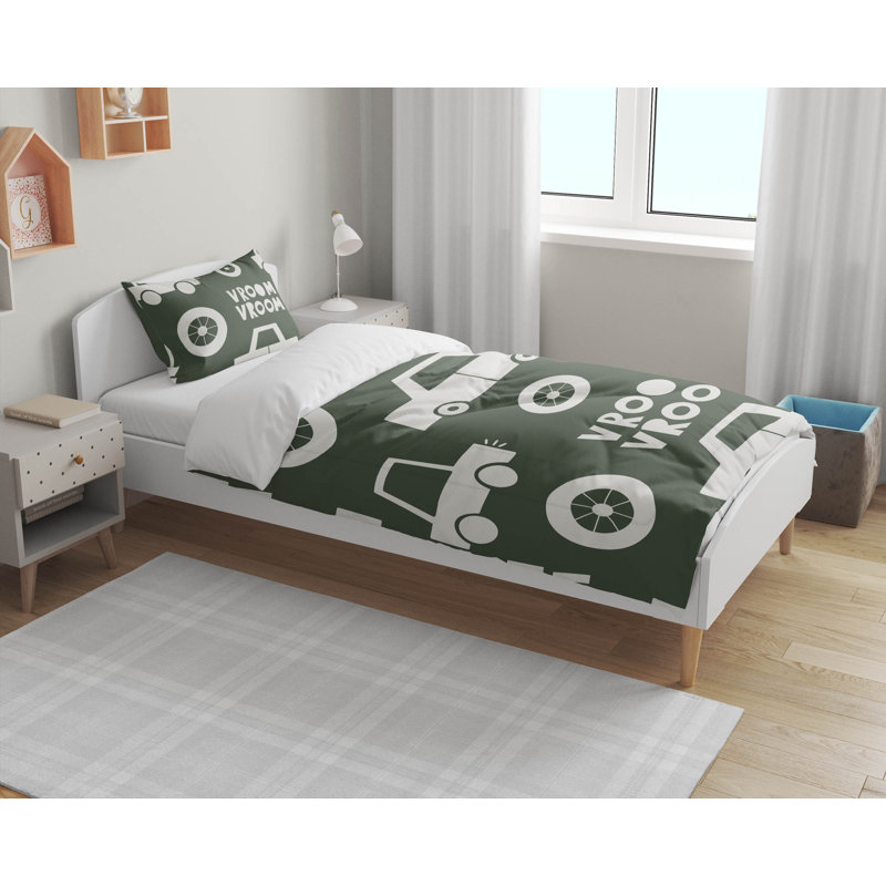 Ensemble d'édredon léger Vroom, Vert