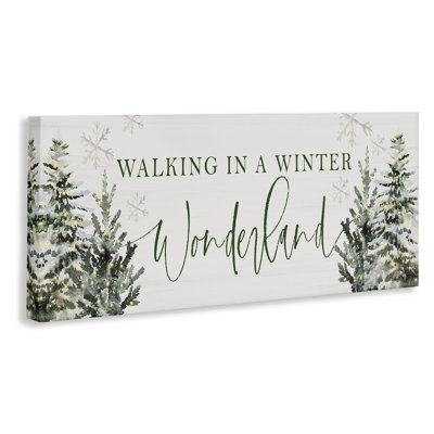 Winter Wonderland Trees Canvas Wall Art by Lux + Me Designs