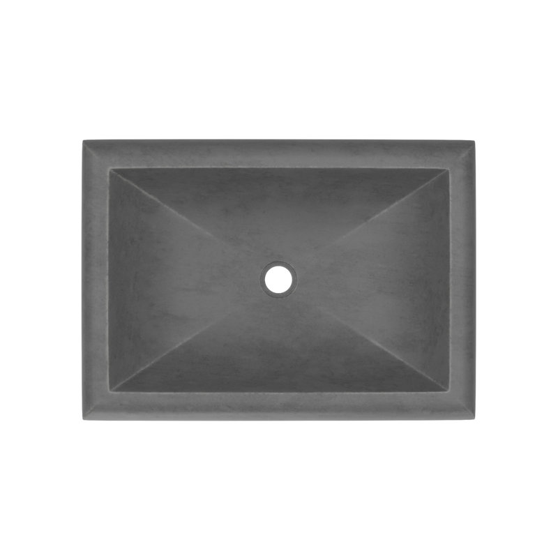 Montecito Handmade Rectangular Drop-in Bathroom Sink, Slate