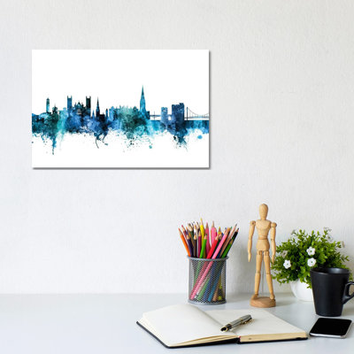 Exeter, England Skyline by Michael Tompsett - Wrapped Canvas Gallery-Wrapped Canvas Giclée