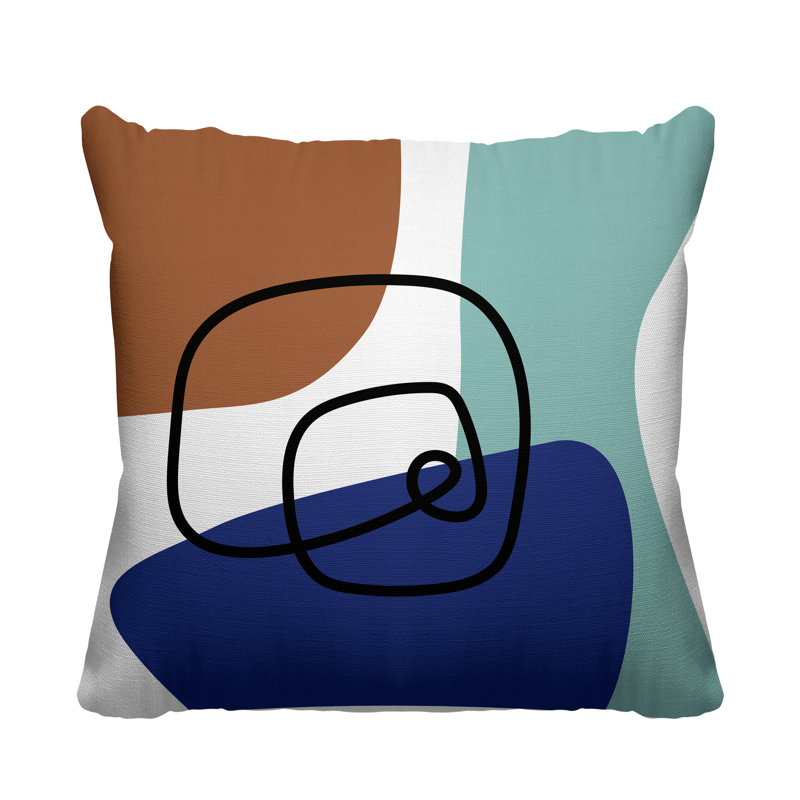 Housse de coussin d'intérieur Mia Minimalist Doodle, 18" x 18"