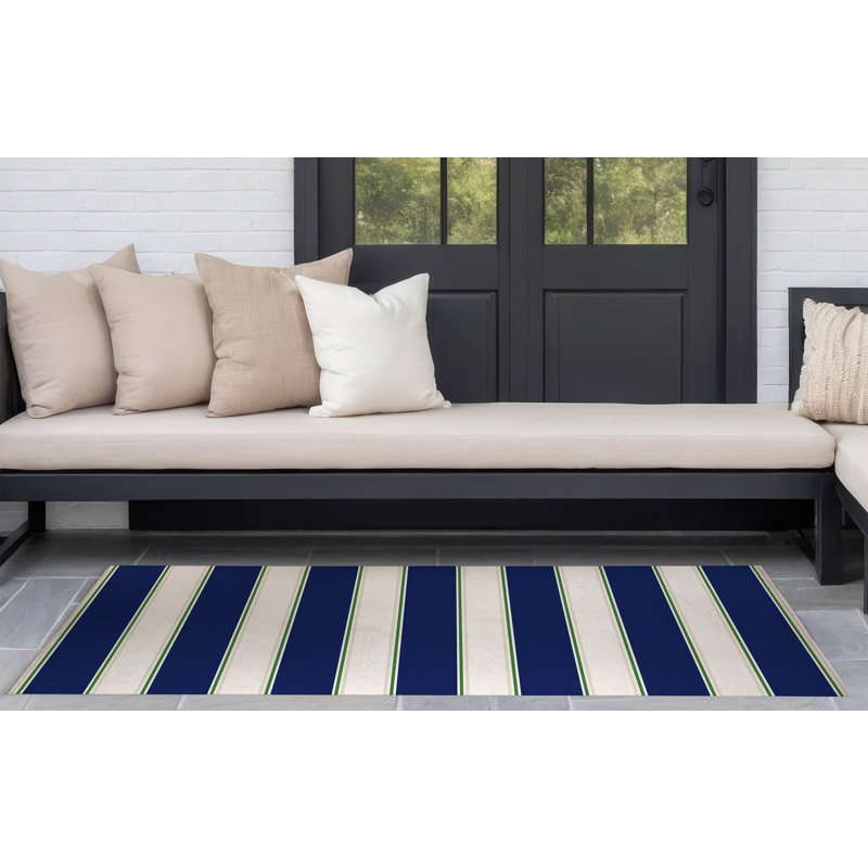 Cabana Stripe Outdoor Rug, Rectangle 4' x 6'