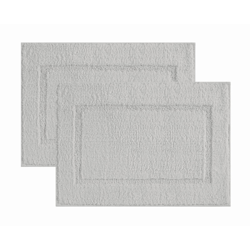  Cloud Bath Rug, 20x34 Rug 2 Pack, Grey